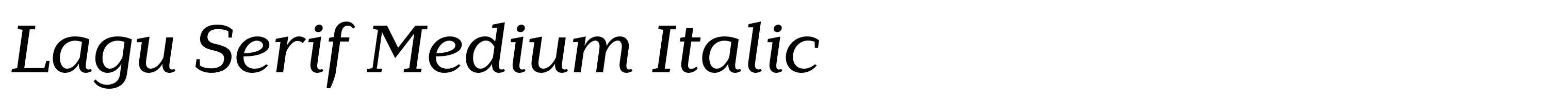 Lagu Serif Medium Italic